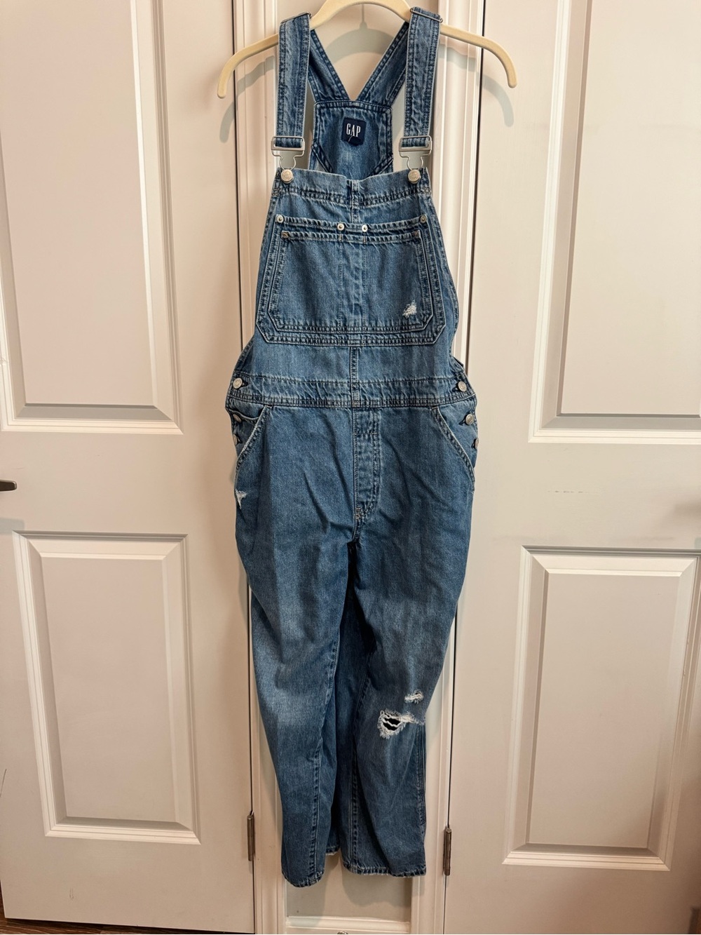 GAP Relaxed Fit Blue Denim Overalls